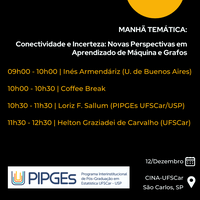 12/12/25 - Manhã Temática do PIPGEs: Conectividade e Incerteza - Novas Perspectivas em Aprendizado de Máquina e Grafos